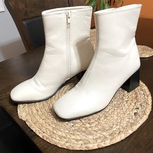 White boots, size 8.